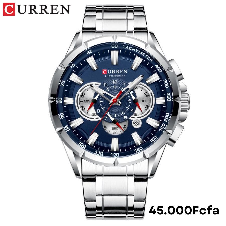 Curren Chrono Acier Bleu